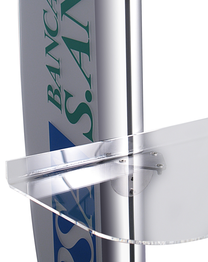 Espositore fieristico ripiano plexiglass