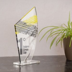 Anteprima trofeo celebrativo in plexiglass