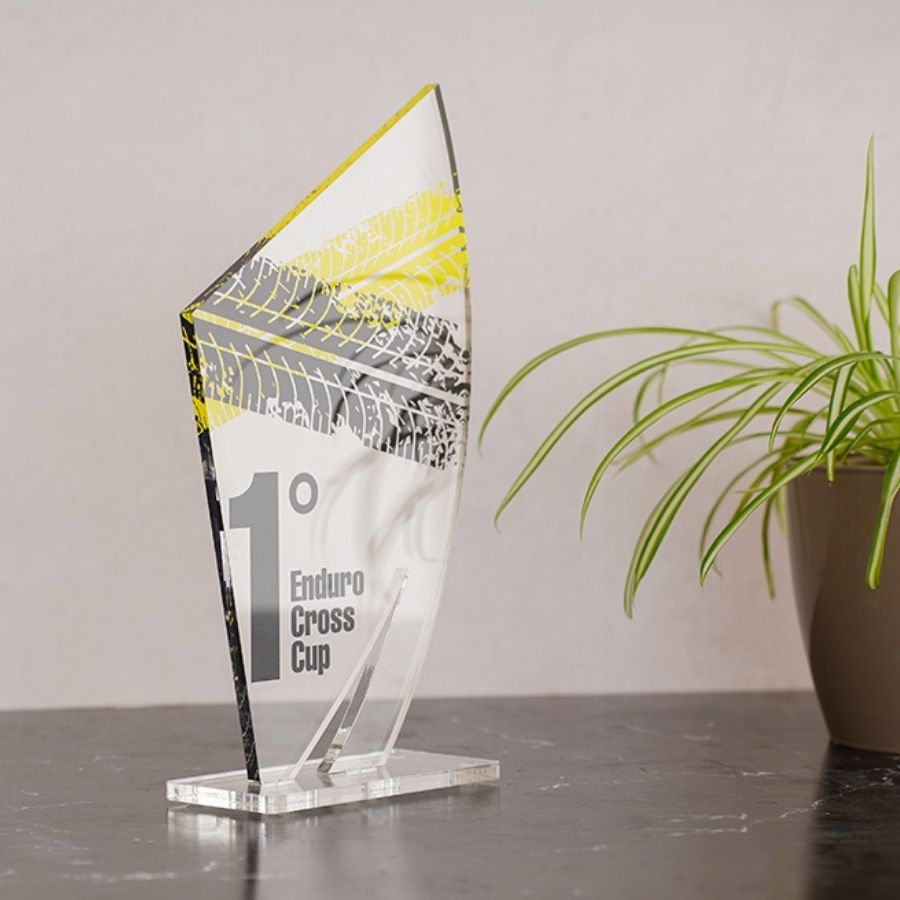 trofeo celebrativo in plexiglass