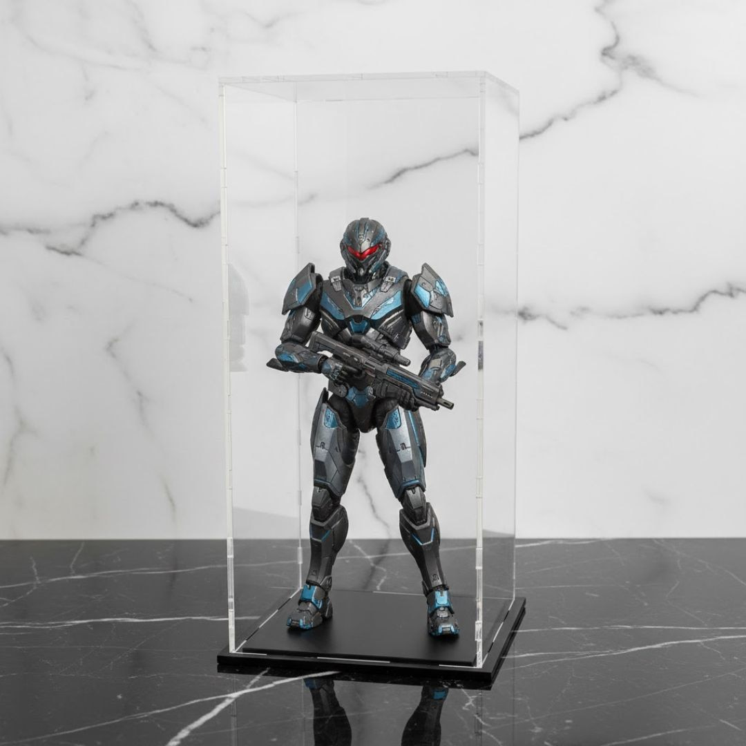 teca in plexiglass action figure