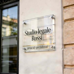Anteprima targa plexiglass studio legale