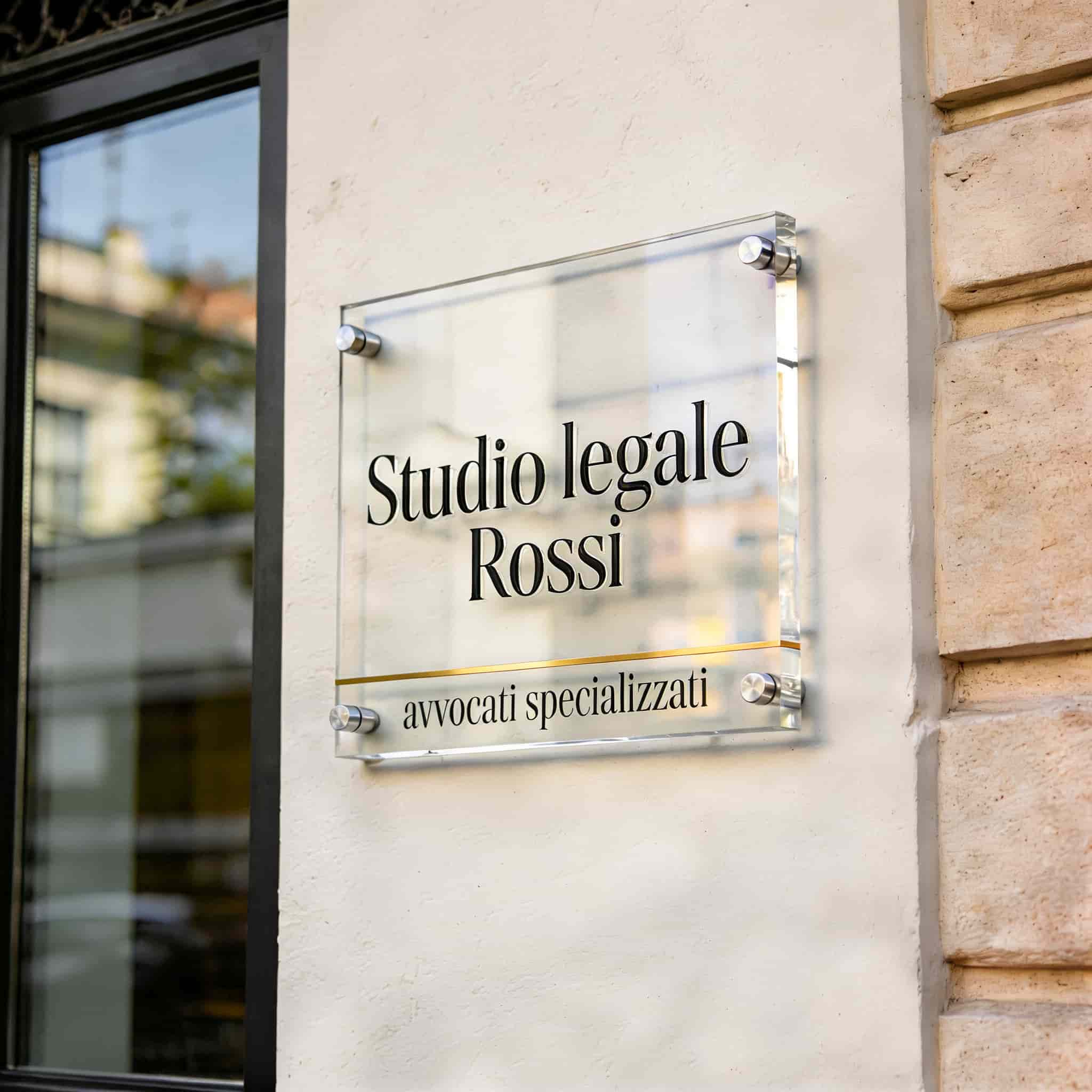 targa plexiglass studio legale