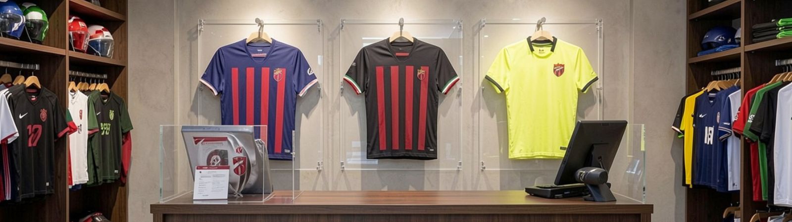 Teca per maglie calcio con appendino: